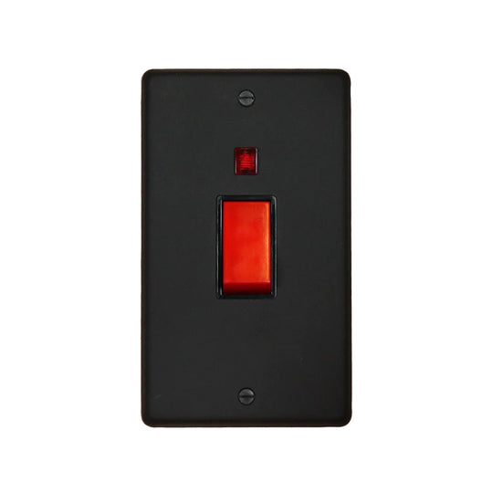 Textured Black 45A Double Pole Switch