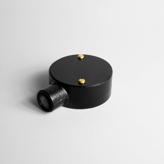 20mm Conduit End Box - Matt Black