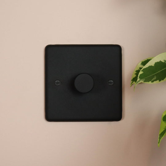 Textured Black 1 Gang 2 Way Dimmer Switch