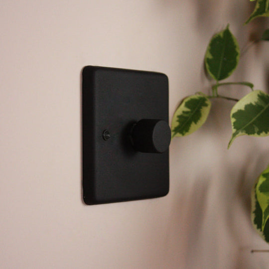 Textured Black 1 Gang 2 Way Dimmer Switch