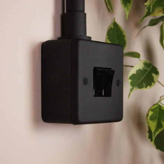 Textured Black 2 Gang 2 Way Switch