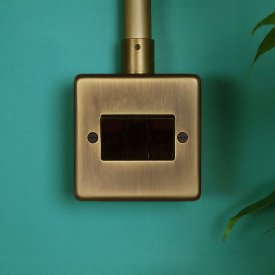 Antique Brass 3 Gang 2 Way Switch