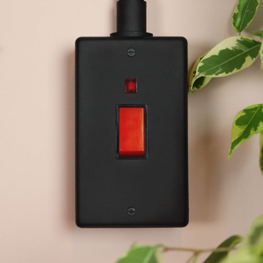 Textured Black 45A Double Pole Switch