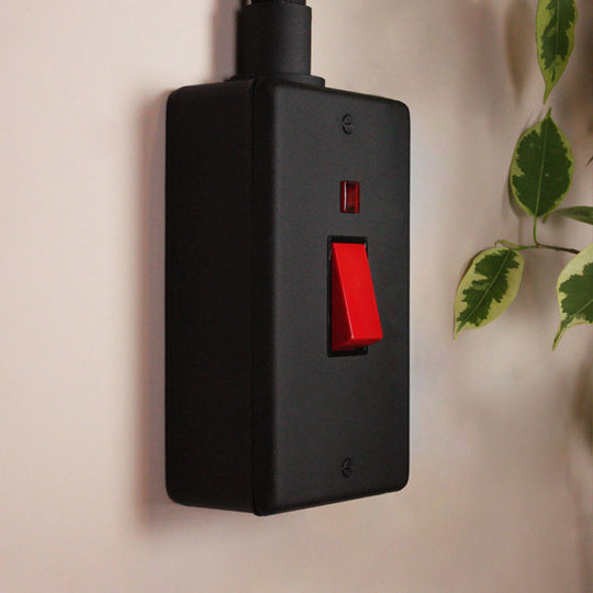 Textured Black 45A Double Pole Switch
