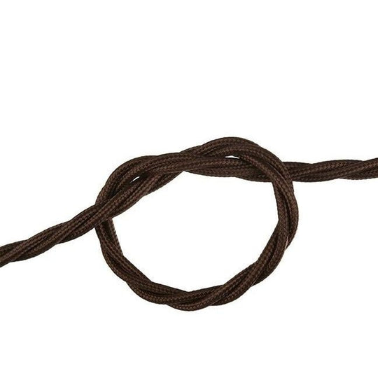 Brown Twisted Fabric Cable