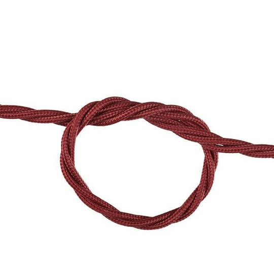 Burgundy Twisted Fabric Cable