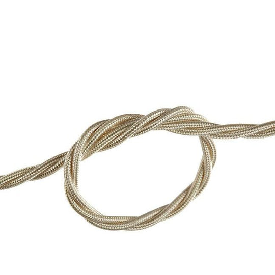 Cream Twisted Fabric Cable