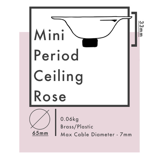 Mini Period Ceiling Rose - 65mm