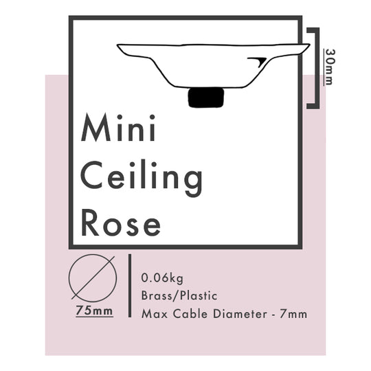 Mini Ceiling Rose - 75mm