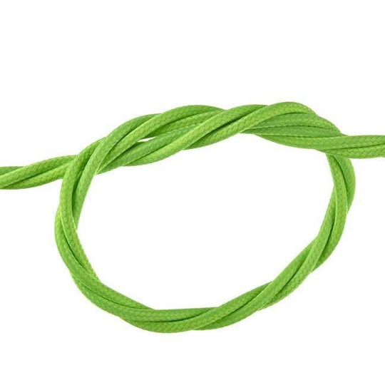 Fluorescent Green Twisted Fabric Cable
