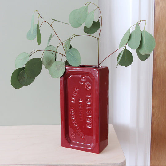 Bristol Brick Vase Burgundy