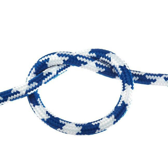 Blue and White Hounds Tooth Round Fabric Cable