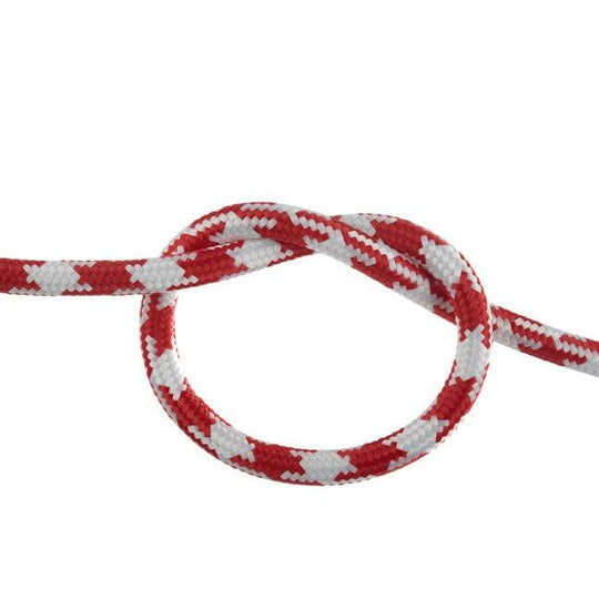 Red and White Hounds Tooth Round Fabric Cable