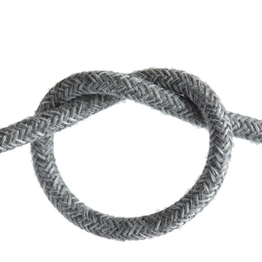 Grey Linen Round Fabric Cable