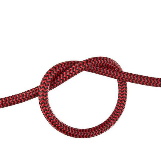 Red and Black Round Fabric Cable