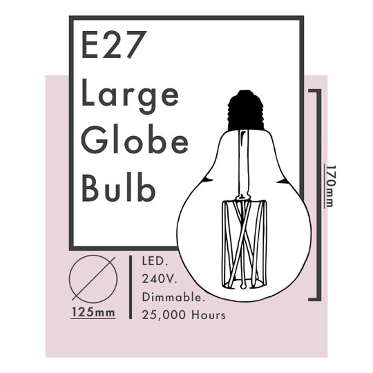 E27 LED Large Globe Filament Bulb