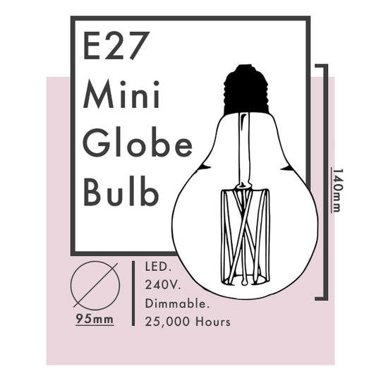 E27 LED Mini Globe Filament Bulb