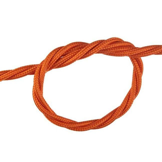 Orange Twisted Fabric Cable