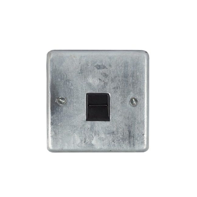 Galvanised Primary Telephone Socket - Black
