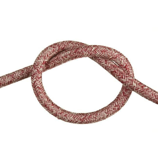 Red Speckled Linen Round Fabric Cable