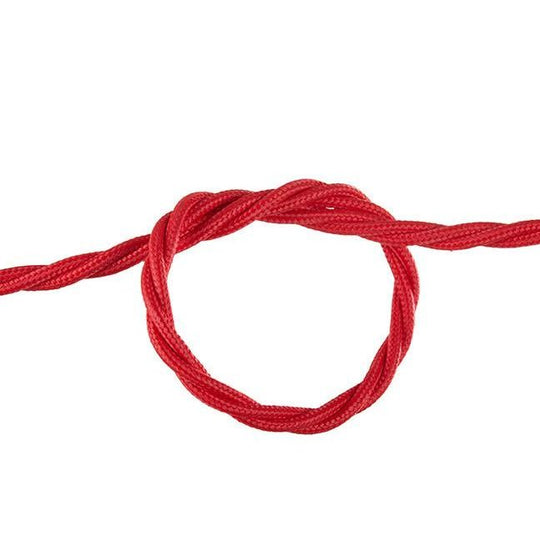 Red Twisted Fabric Cable