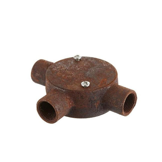 20mm Conduit Tee Box - Rust
