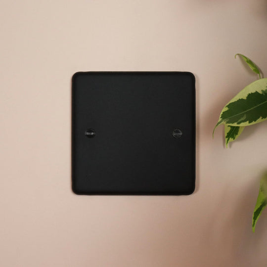 Textured Black Single Blank Plate