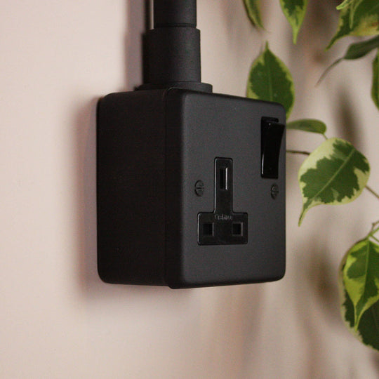 Textured Black Single Socket
