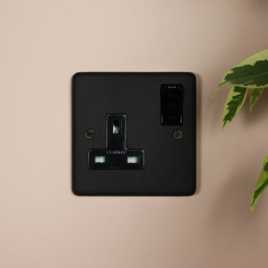 Textured Black Single Socket