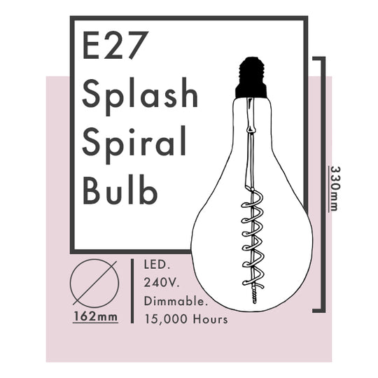 E27 LED Splash Spiral Filament Bulb