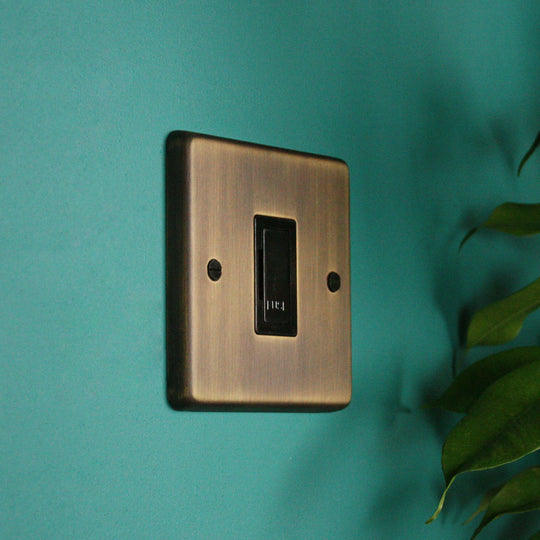 Antique Brass Unswitched Fused Connection Unit