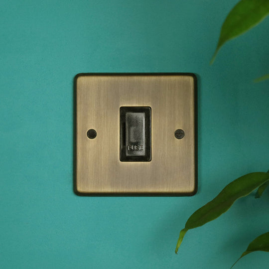 Antique Brass Unswitched Fused Connection Unit