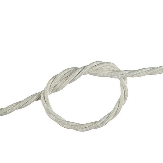 White Twisted Fabric Cable