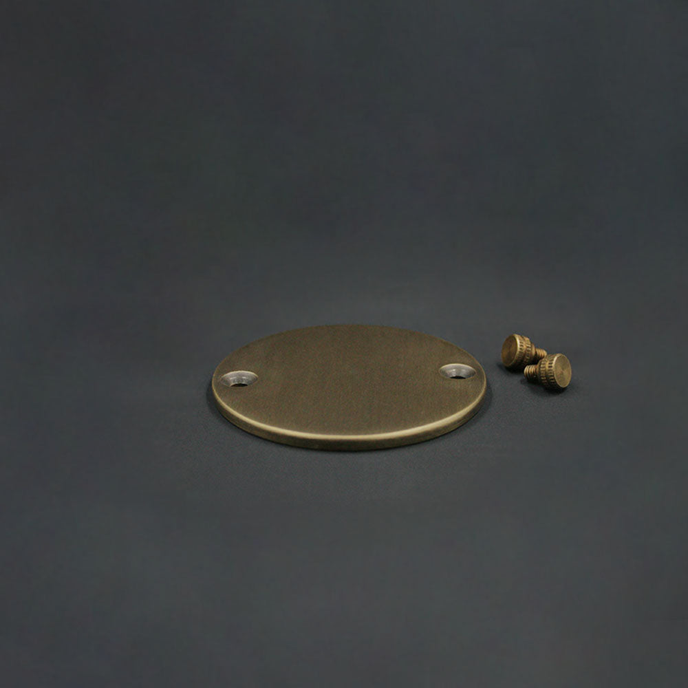 20mm Conduit Box Lid - Antique Brass
