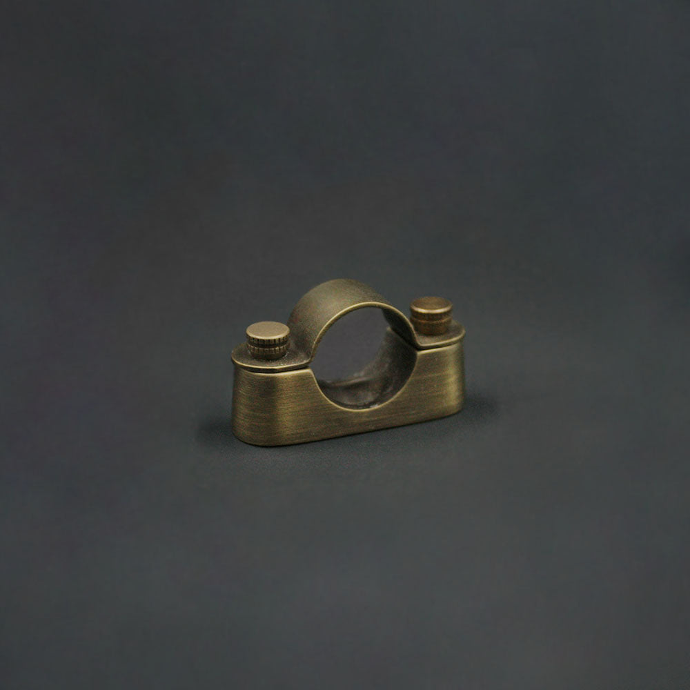 20mm Conduit Saddle - Antique Brass