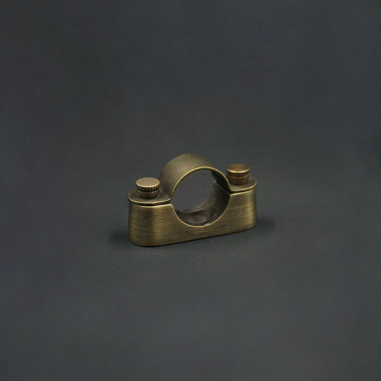20mm Conduit Saddle - Antique Brass