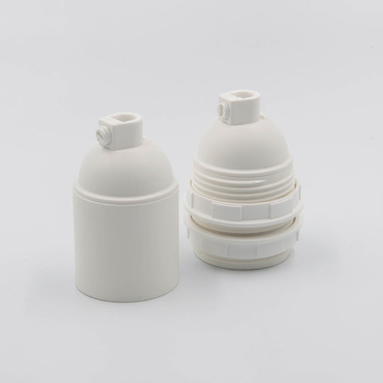 E27 Bakelite Bulb Holders - White