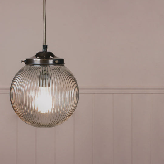 Reeded Glass Globe - Medium