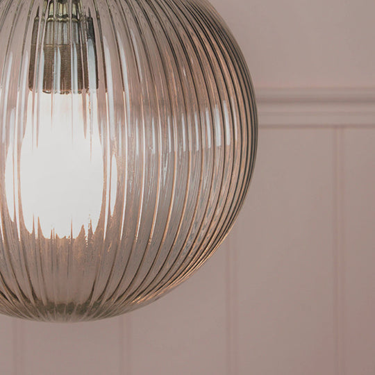 Reeded Glass Globe - Medium