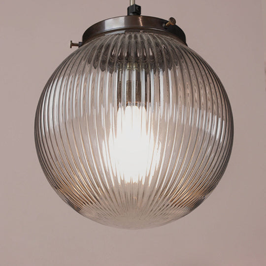 Reeded Glass Globe - Medium