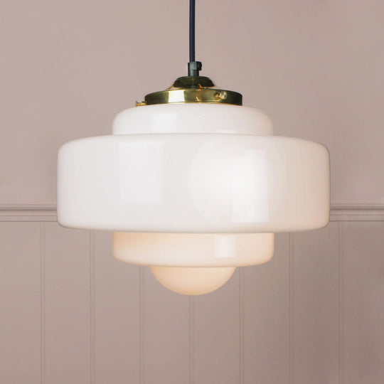 Stepped Soda Glass Pendant - Large
