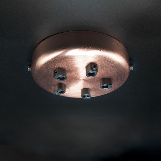 Brushed Copper 5 Bulb Cluster
