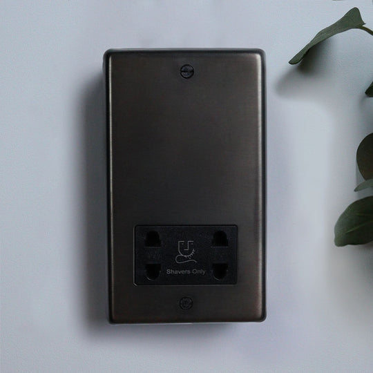 Dark Bronze Dual Voltage Shaver Socket
