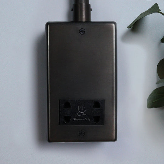 Dark Bronze Dual Voltage Shaver Socket