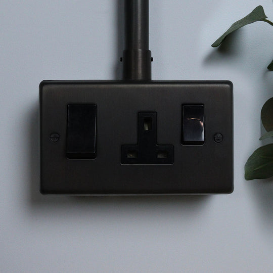 Dark Bronze 45amp Cooker Switch With Socket