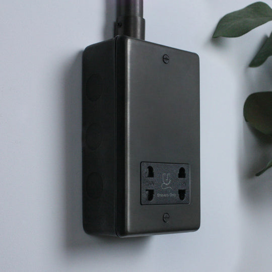 Dark Bronze Dual Voltage Shaver Socket