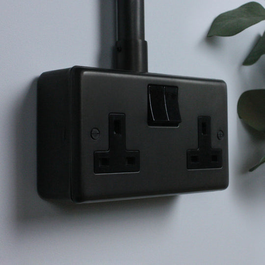 Dark Bronze Double Socket Outlet