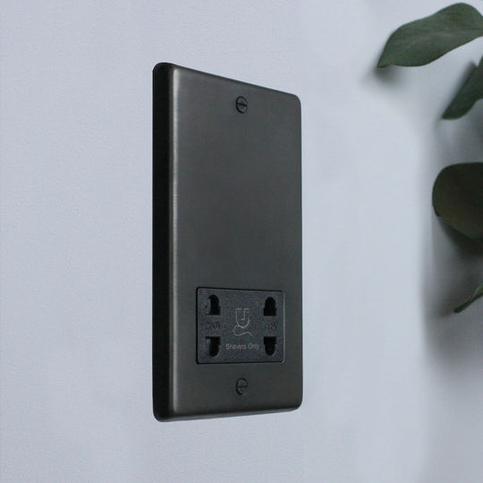 Dark Bronze Dual Voltage Shaver Socket