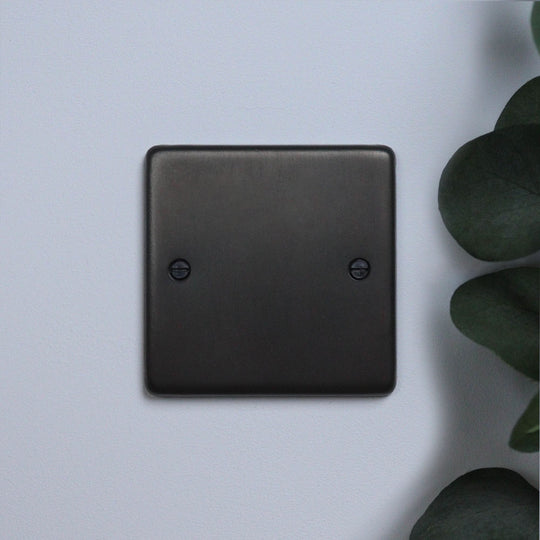 Dark Bronze Single Blank Plate
