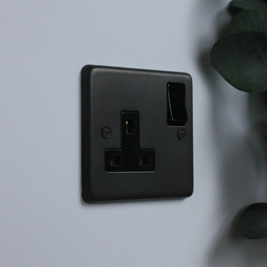 Dark Bronze Single Socket Outlet